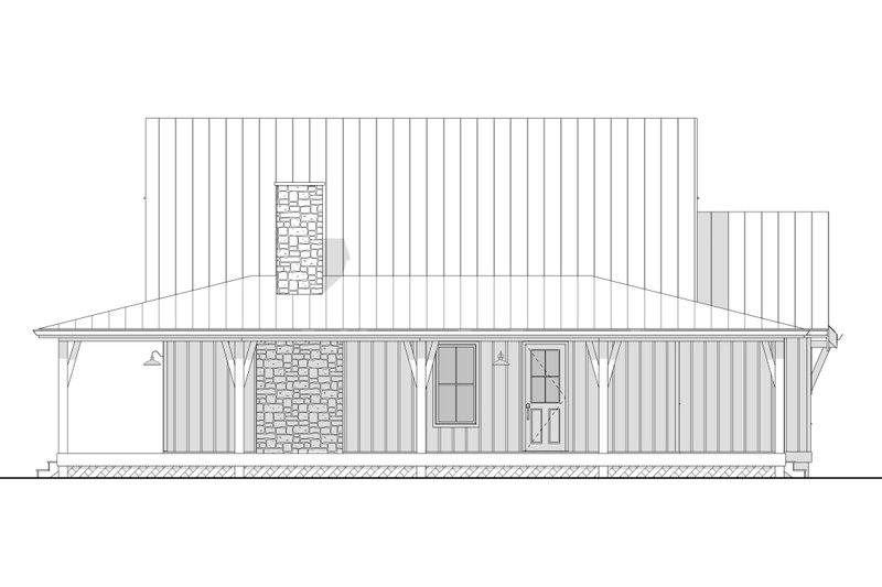 House Blueprint - Exterior - Other Elevation for Cottage House Plan #1114-37 - 2 bed, 2 bath