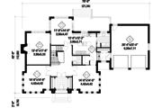 European Style House Plan - 4 Beds 2 Baths 3198 Sq/Ft Plan #25-4628 