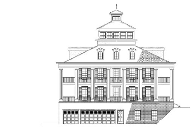 Home Plan - Exterior - Rear Elevation for Southern House Plan #17-2718 - 5 bed, 4.5 bath