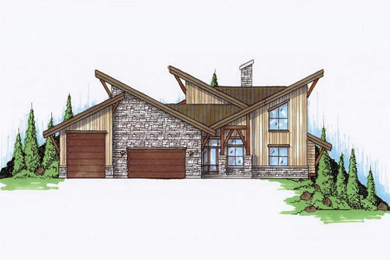 House Plan Design - Exterior - Front Elevation Plan #5-461