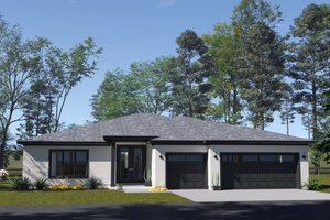 House Blueprint - Modern Exterior - Front Elevation Plan #513-2410
