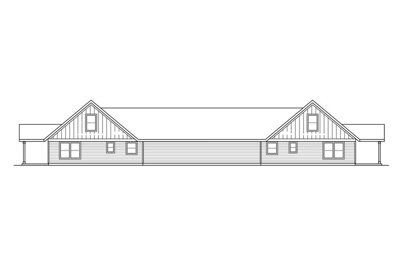 House Plan Design - Exterior - Rear Elevation for Craftsman House Plan #124-1295 - 6 bed, 4 bath