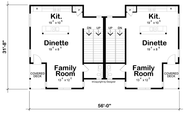 House Plan Design - Floor Plan - Main Floor for Contemporary House Plan #20-2620 - 3 bed, 3.5 bath