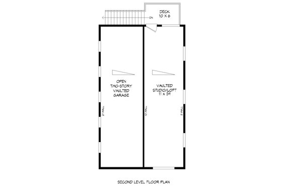 Floor Plan - Upper Floor for Contemporary House Plan #932-246, 0 bath