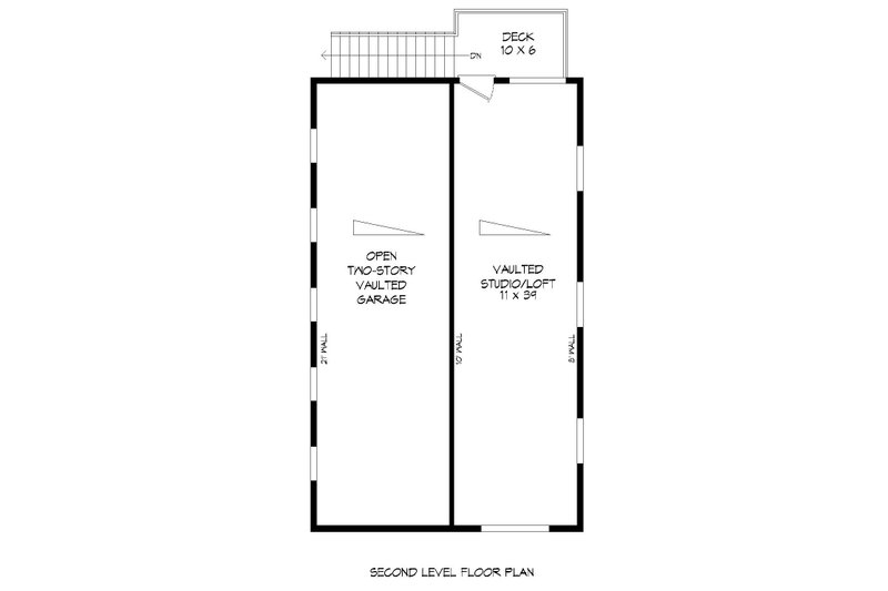 House Blueprint - Floor Plan - Upper Floor for Contemporary House Plan #932-246, 0 bath