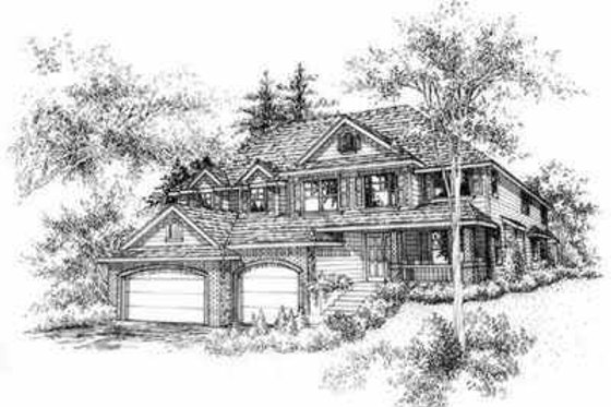 Exterior - Front Elevation for Traditional House Plan #78-163 - 4 bed, 2.5 bath