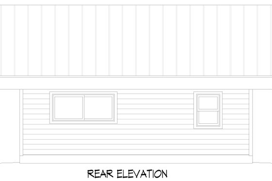 Exterior - Rear Elevation for Contemporary House Plan #932-716 - 1 bed, 1 bath