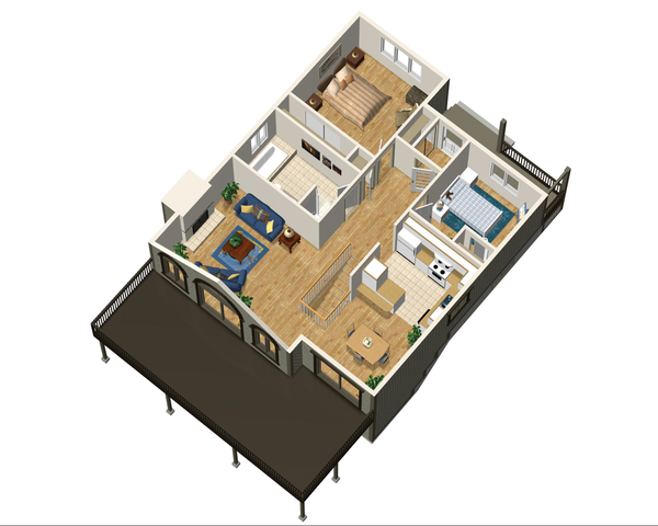 Home Plan - Cabin Floor Plan - Main Floor Plan #25-4329