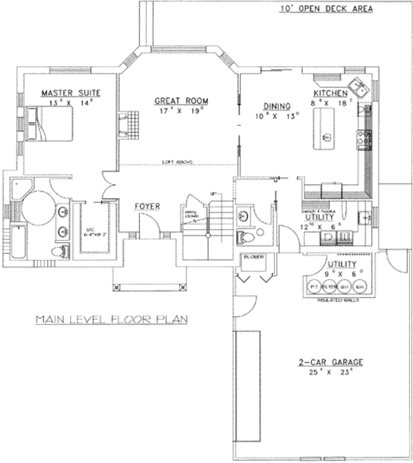 Home Plan - Traditional Floor Plan - Main Floor Plan #117-490