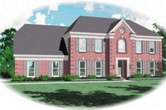 Exterior - Front Elevation for European House Plan #81-818 - 4 bed, 2.5 bath