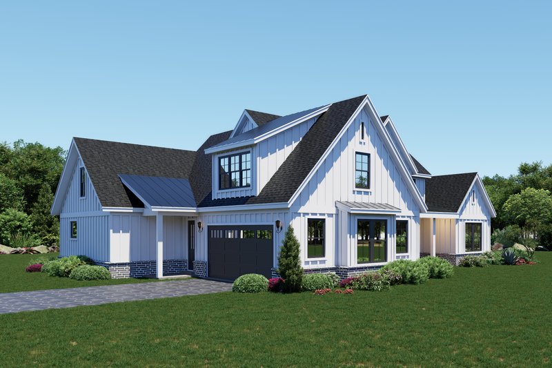 Home Plan - Exterior - Front Elevation 3 for Farmhouse House Plan #932-1295 - 5 bed, 3.5 bath