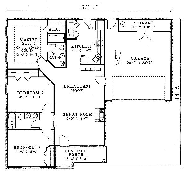 Home Plan - Traditional Floor Plan - Main Floor Plan #17-1117