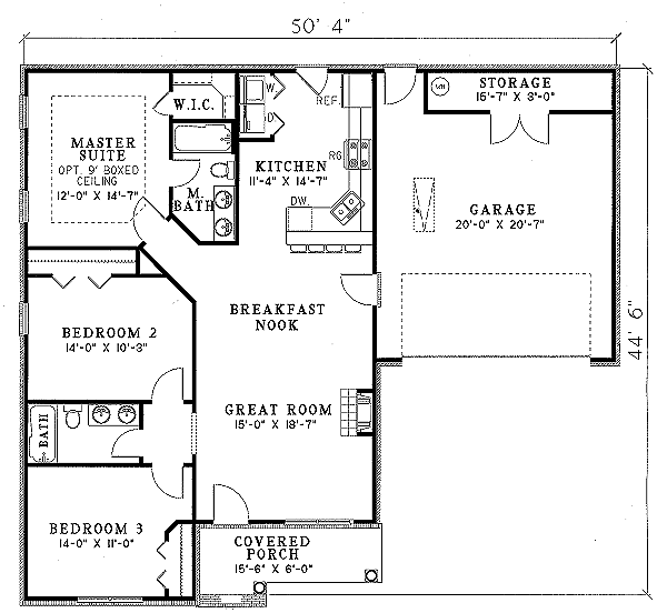 House Plan Design - Traditional Floor Plan - Main Floor Plan #17-1117