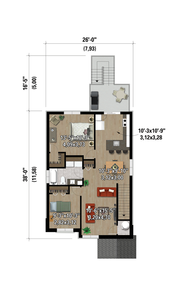 Farmhouse Floor Plan - Upper Floor Plan #25-5001