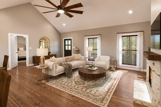 Interior - Family Room for Farmhouse House Plan #44-313 - 3 bed, 2 bath