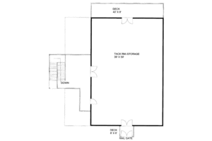 Floor Plan - Upper Floor for Country House Plan #117-661, 1 bath