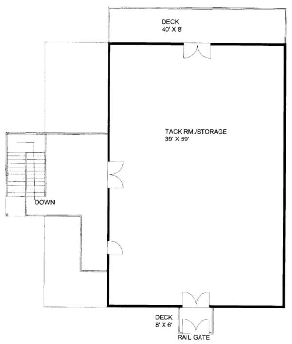 Country Floor Plan - Upper Floor Plan #117-661