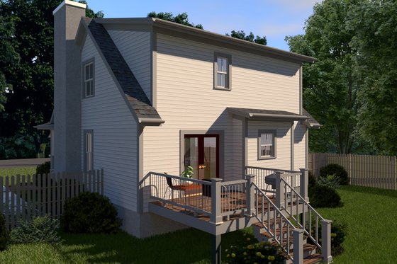 Exterior - Rear Elevation for Cottage House Plan #79-155 - 3 bed, 2.5 bath