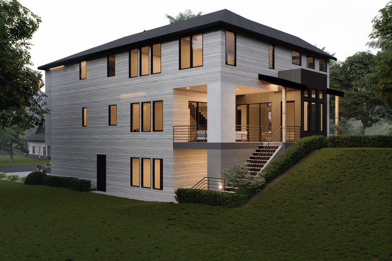 Dream House Plan - Exterior - Rear Elevation for Contemporary House Plan #1066-322 - 5 bed, 5.5 bath