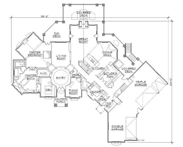 Home Plan - European Floor Plan - Main Floor Plan #5-454