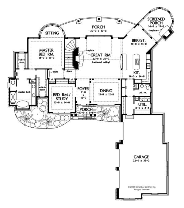 Dream House Plan - Craftsman Floor Plan - Main Floor Plan #929-931