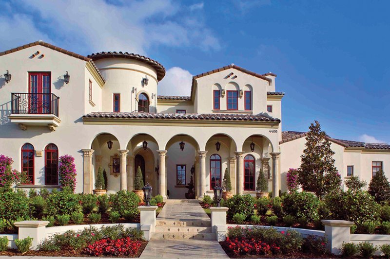 Architectural House Design - Exterior - Front Elevation 3 for Mediterranean House Plan #1058-1 - 6 bed, 5 bath