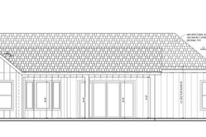 Exterior - Rear Elevation for Craftsman House Plan #1110-4 - 3 bed, 2 bath