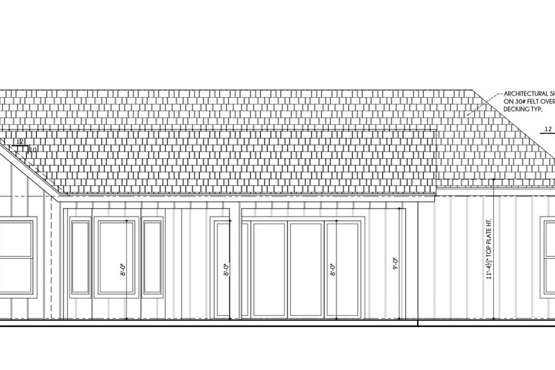 Architectural House Design - Exterior - Rear Elevation for Craftsman House Plan #1110-4 - 3 bed, 2 bath