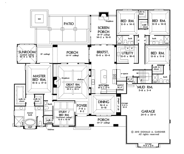 Dream House Plan - European Floor Plan - Main Floor Plan #929-1008