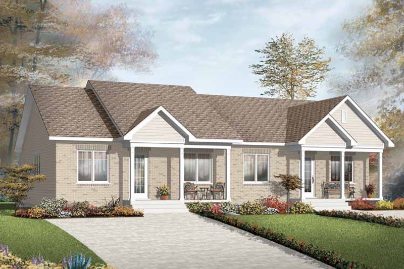 Dream House Plan - Ranch Exterior - Front Elevation Plan #23-2397