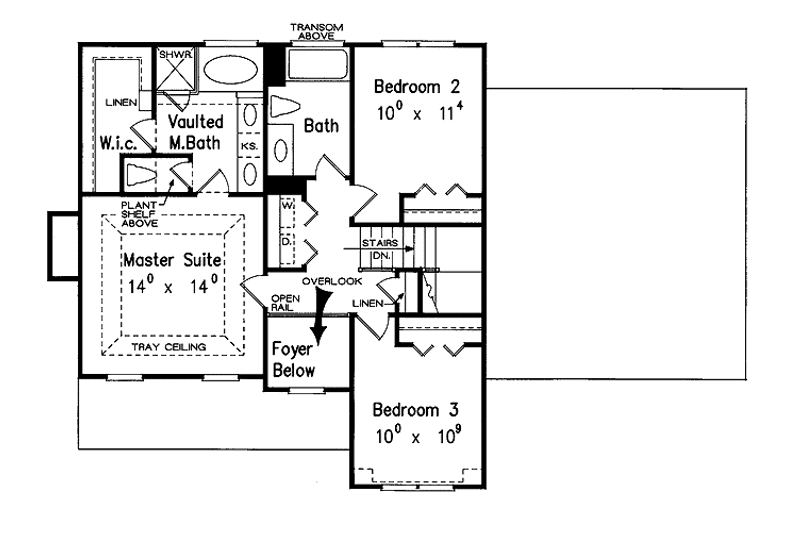 Dream House Plan - Floor Plan - Upper Floor for Country House Plan #927-782 - 3 bed, 2.5 bath