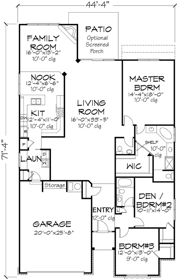 Dream House Plan - Prairie Floor Plan - Main Floor Plan #320-1408