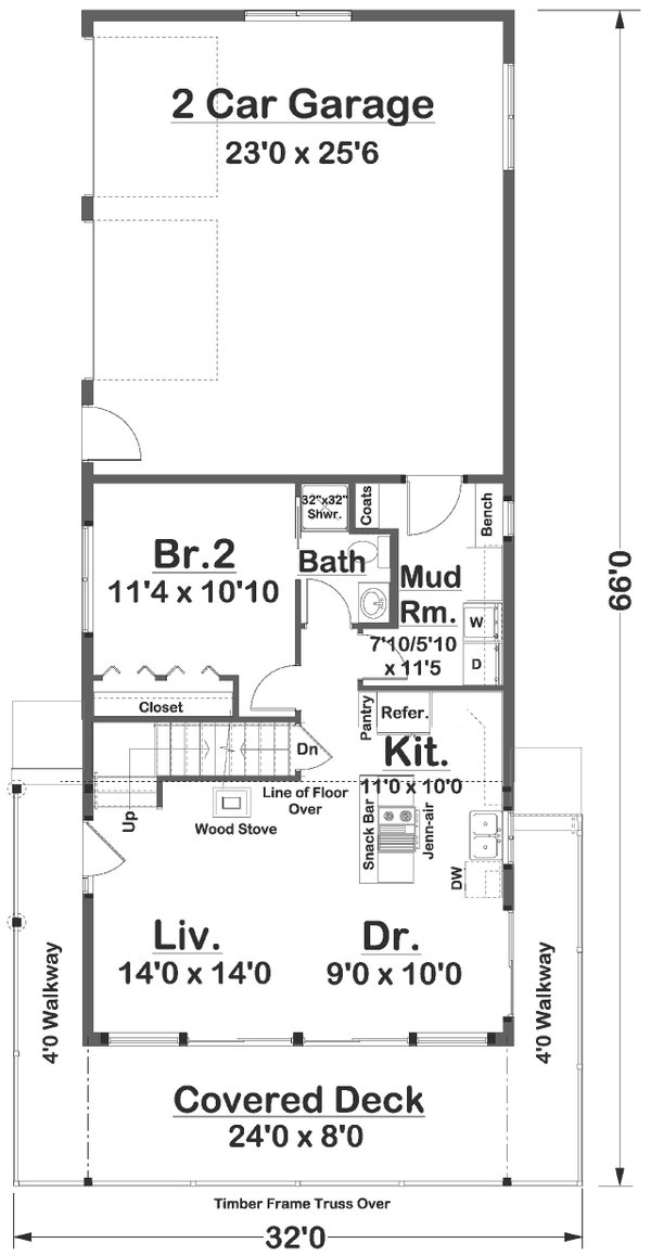 Country Floor Plan - Main Floor Plan #126-248