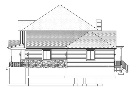 Exterior - Other Elevation 3 for Traditional House Plan #1060-8 - 5 bed, 4 bath