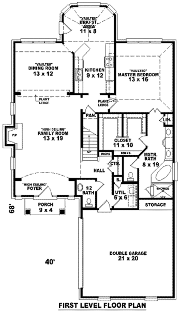 European Floor Plan - Main Floor Plan #81-776