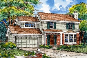 Home Plan - Traditional Exterior - Front Elevation Plan #50-152