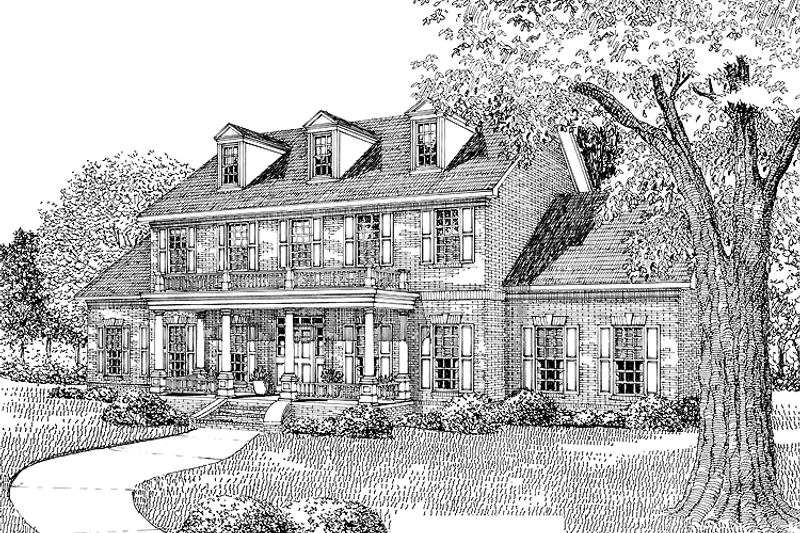 Home Plan - Classical Exterior - Front Elevation Plan #17-2618