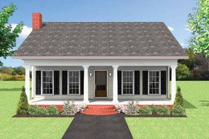 Country Exterior - Front Elevation Plan #44-220