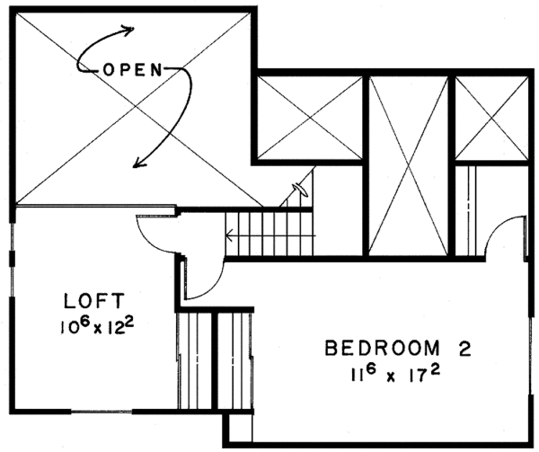 House Plan Design - Contemporary Floor Plan - Upper Floor Plan #60-748