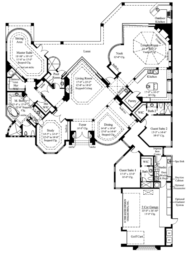 Architectural House Design - Mediterranean Floor Plan - Main Floor Plan #930-110