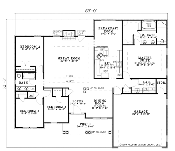 House Plan Design - Ranch Floor Plan - Main Floor Plan #17-2734