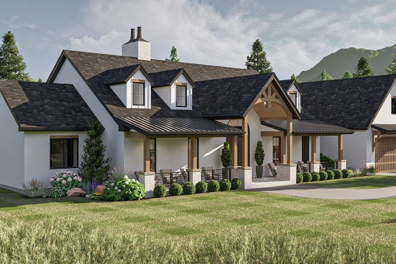 House Design - Exterior - Other Elevation 1 for Country House Plan #455-344 - 2 bed, 2 bath