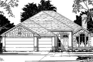 Dream House Plan - Exterior - Front Elevation for European House Plan #472-389 - 3 bed, 2 bath