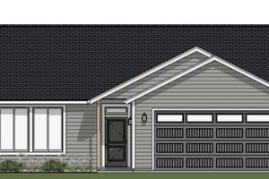 Exterior - Front Elevation 3 for Ranch House Plan #943-59 - 3 bed, 2 bath