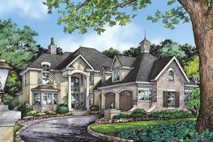 European Exterior - Front Elevation Plan #929-863