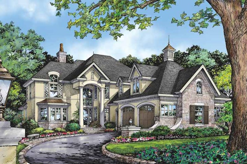 Home Plan - European Exterior - Front Elevation Plan #929-863