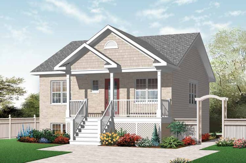 Dream House Plan - Exterior - Front Elevation 3 for Country House Plan #23-2412 - 2 bed, 1 bath