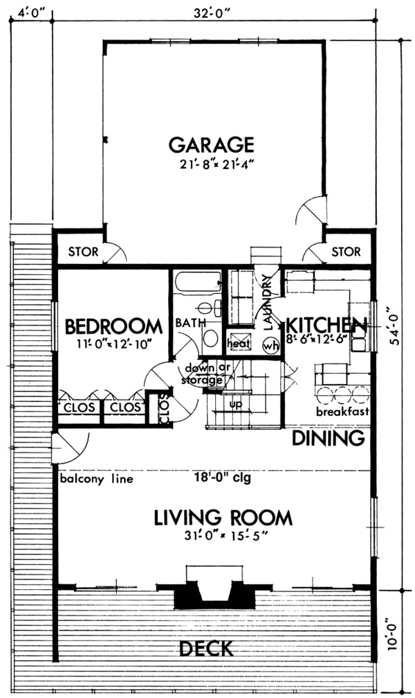House Design - Prairie Floor Plan - Main Floor Plan #320-1203