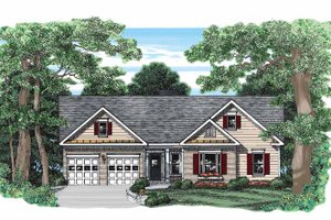 Ranch Exterior - Front Elevation Plan #927-394