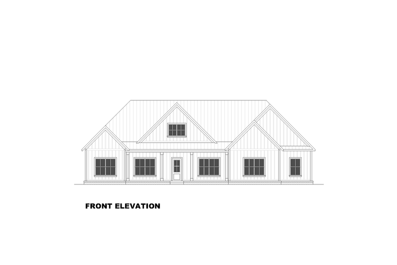 Dream House Plan - Exterior - Front Elevation 3 for Farmhouse House Plan #1117-54 - 3 bed, 2 bath
